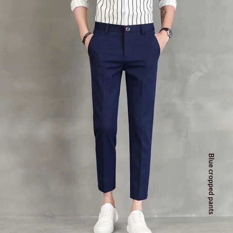 Cropped Suit Pants For Men Slim-fit With A Tapered Leg 7
