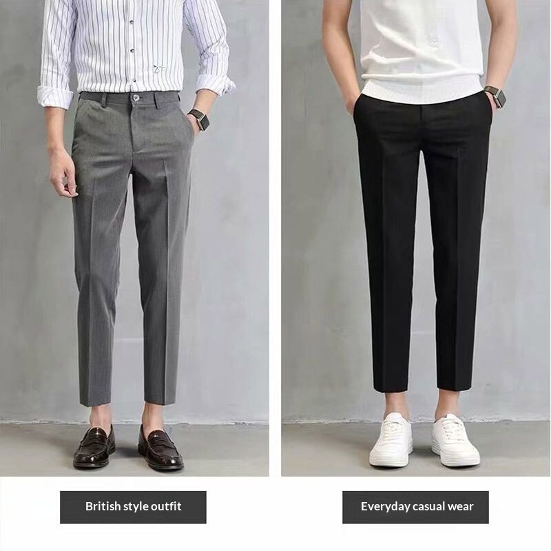 Cropped Suit Pants For Men Slim-fit With A Tapered Leg 2