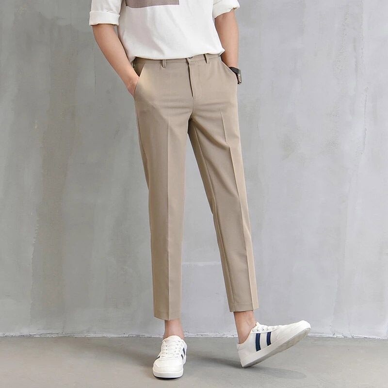 Cropped Suit Pants For Men Slim-fit With A Tapered Leg 6