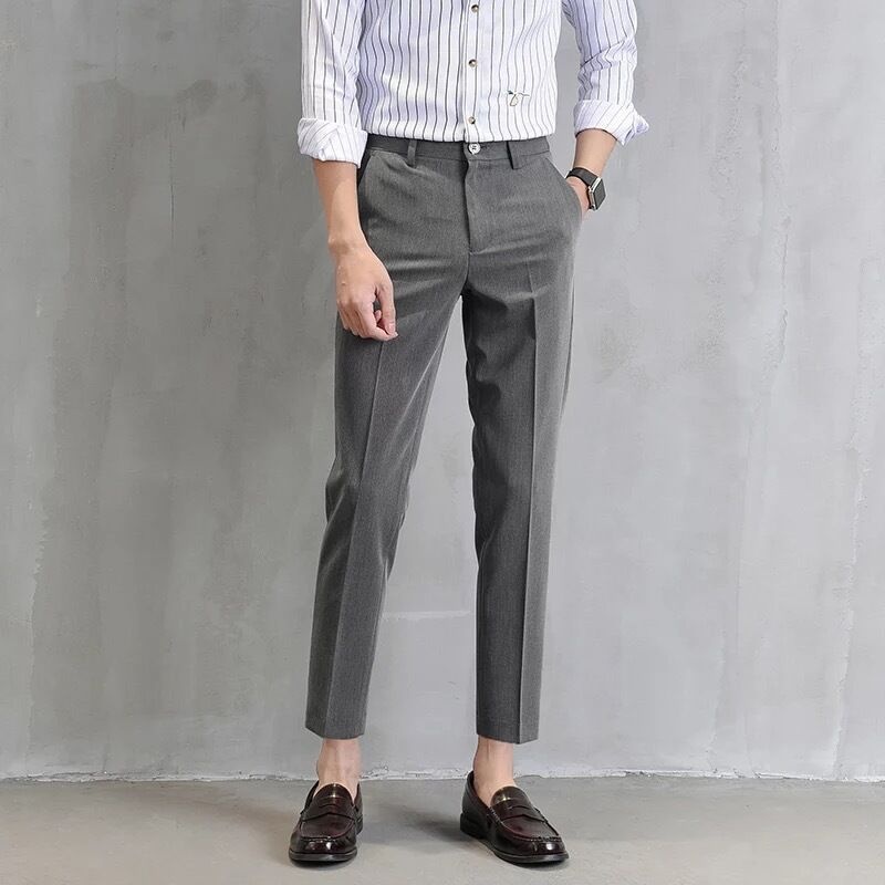 Cropped Suit Pants For Men Slim-fit With A Tapered Leg 5