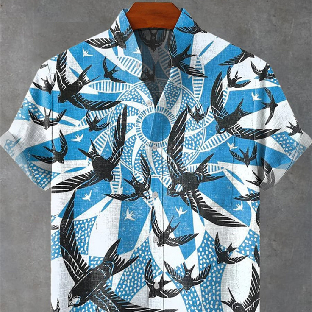 New Men's 3D Art Print Casual Shirt