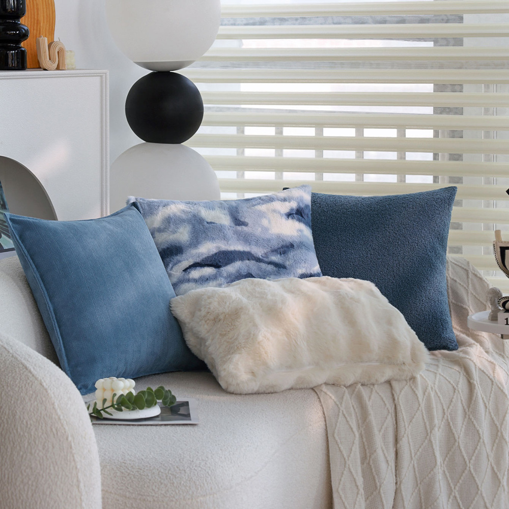 Plush Pillowcase Living Room Sofa Cushion