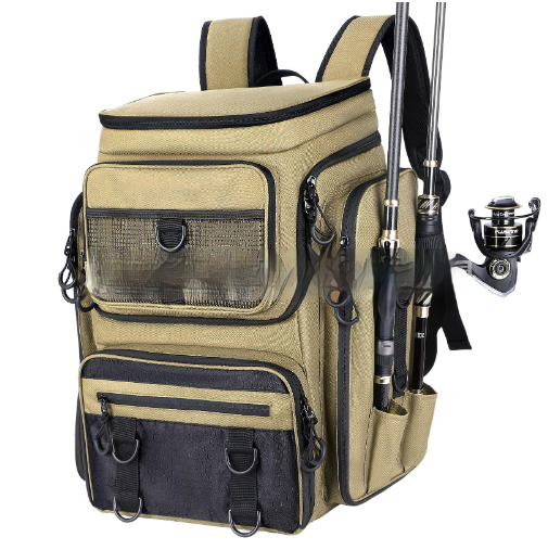 Outdoor Multi-Functional Fishing Tackle Bag Fish Rod Storage Backpack