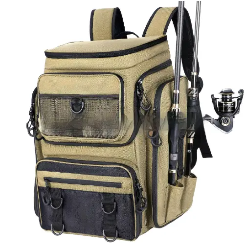 Outdoor Multi-Functional Fishing Tackle Bag Fish Rod Storage Backpack