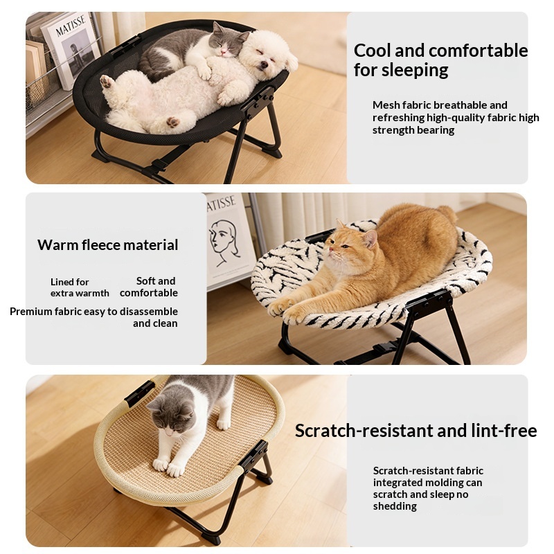 Cat Bed Summer Camp Cot For Dogs And Cats All Seasons 3