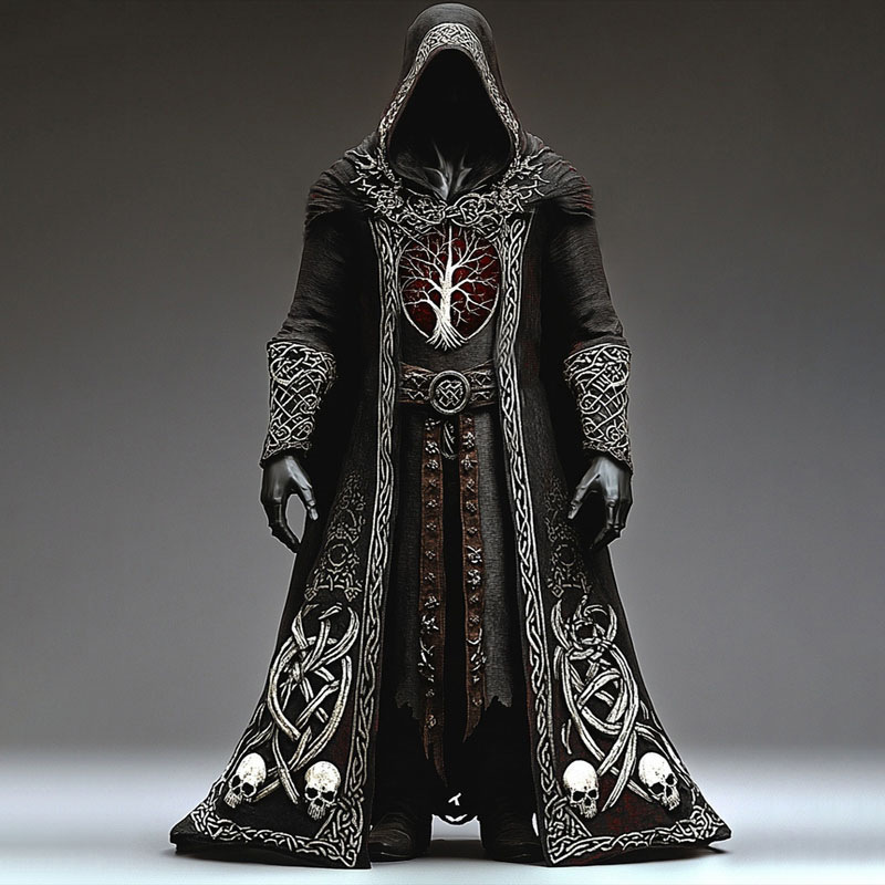 Abstract Long-sleeved Cape Coat For Casual Men's Cardigan 3