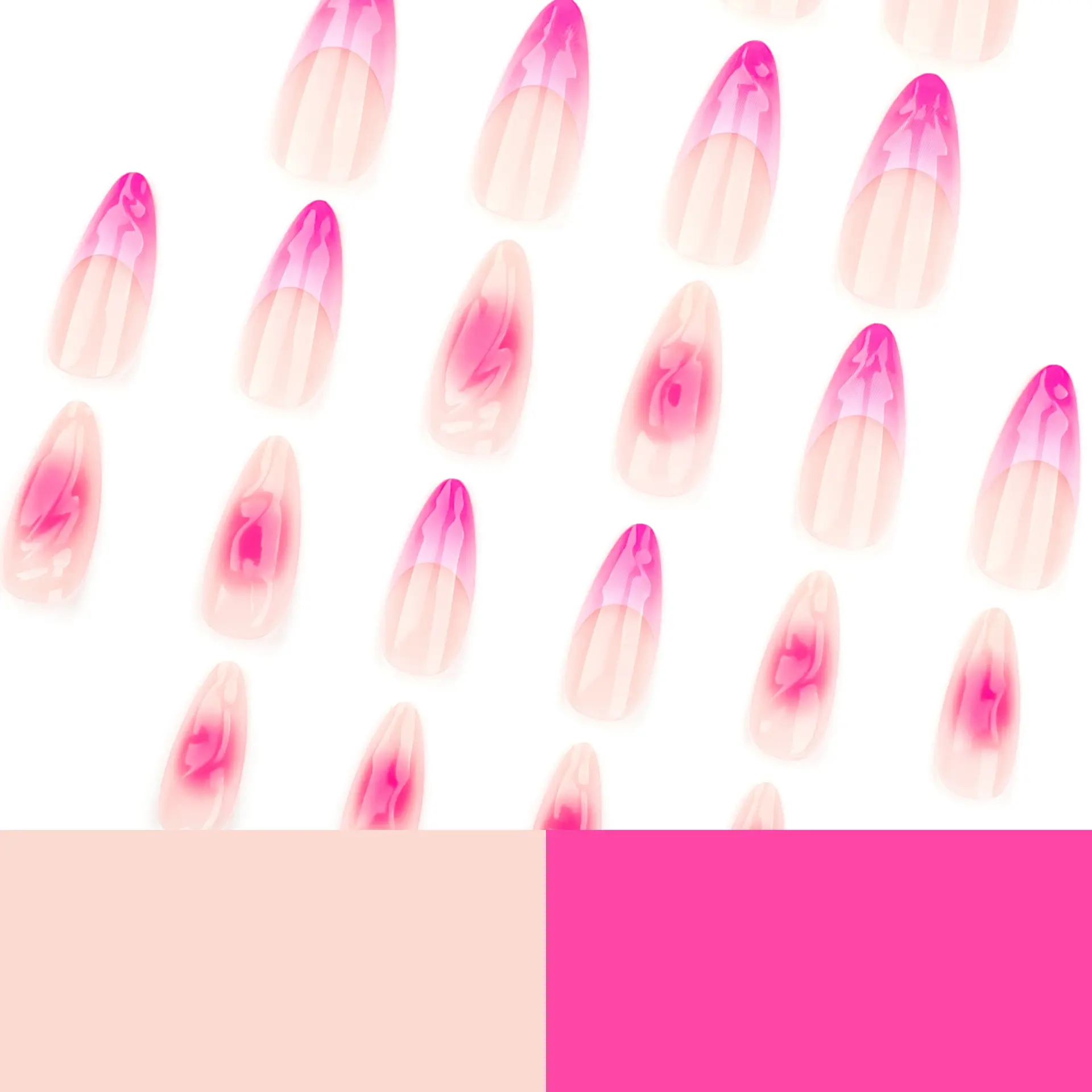 Wearable Nail Art With A Blended Gradient Design