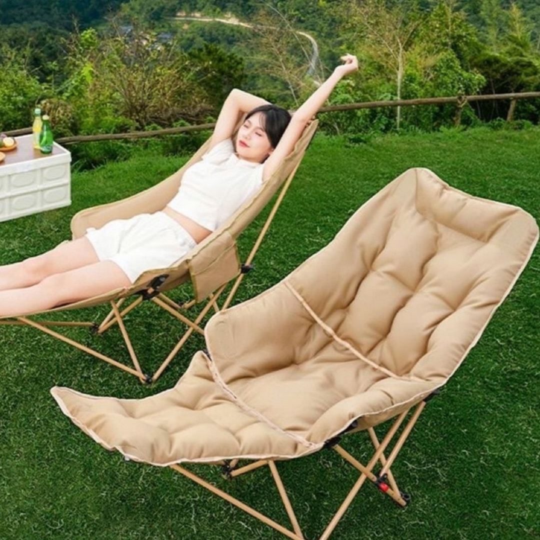Winter Adjustable Reclining Chair With Cotton Padding, Foldable Chair