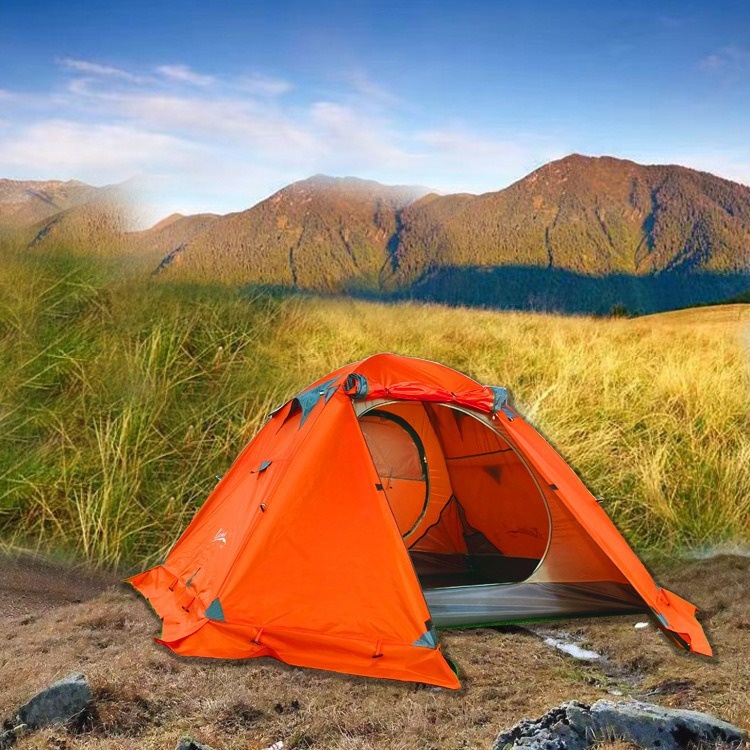 Outdoor Double-layered Thickened Tent For 3-4 People Rainproof Camping