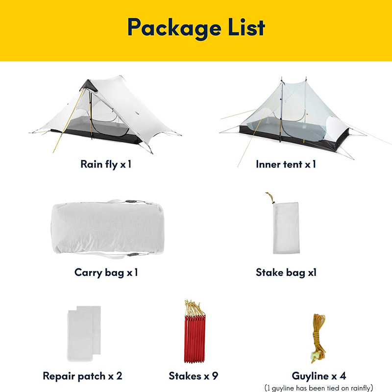 Hiking Pole-Supported Backpacking Tent Waterproof Single-Wall Durable Shelter 5