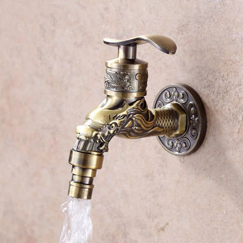 Zinc Alloy Antique-Style Single-Cold In-Wall Retro Faucet