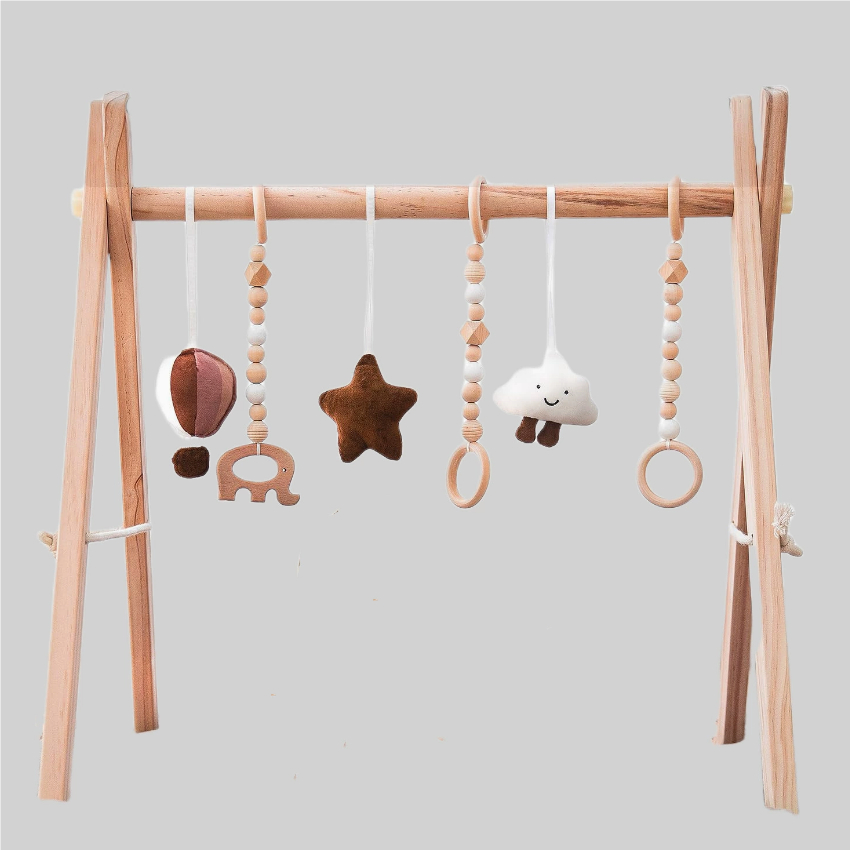 Baby Fitness Stand Wooden Fitness Equipment