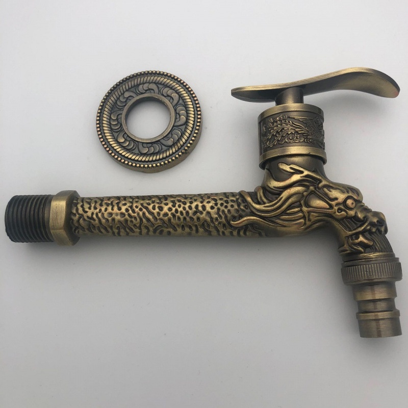 Zinc Alloy Antique-Style Single-Cold In-Wall Retro Faucet 12