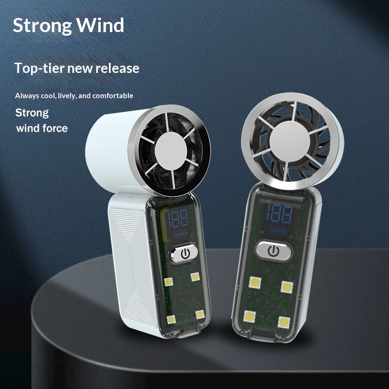 High-Speed Mini Handheld Fan USB Rechargeable