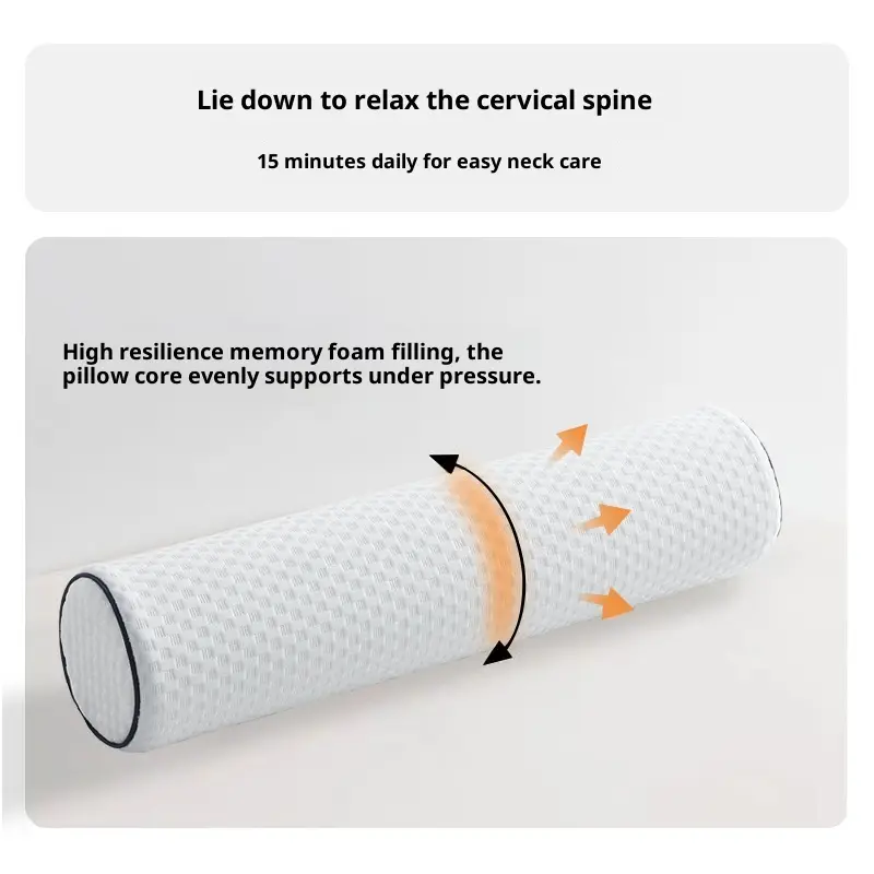 Cylindrical Neck-Protecting Sleep Pillow