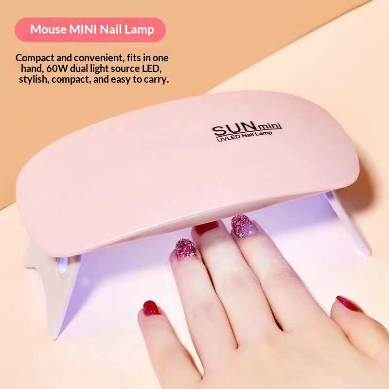 Mini Mouse Nail Lamp Handheld Foldable UVLED Curing Machine For Drying 7