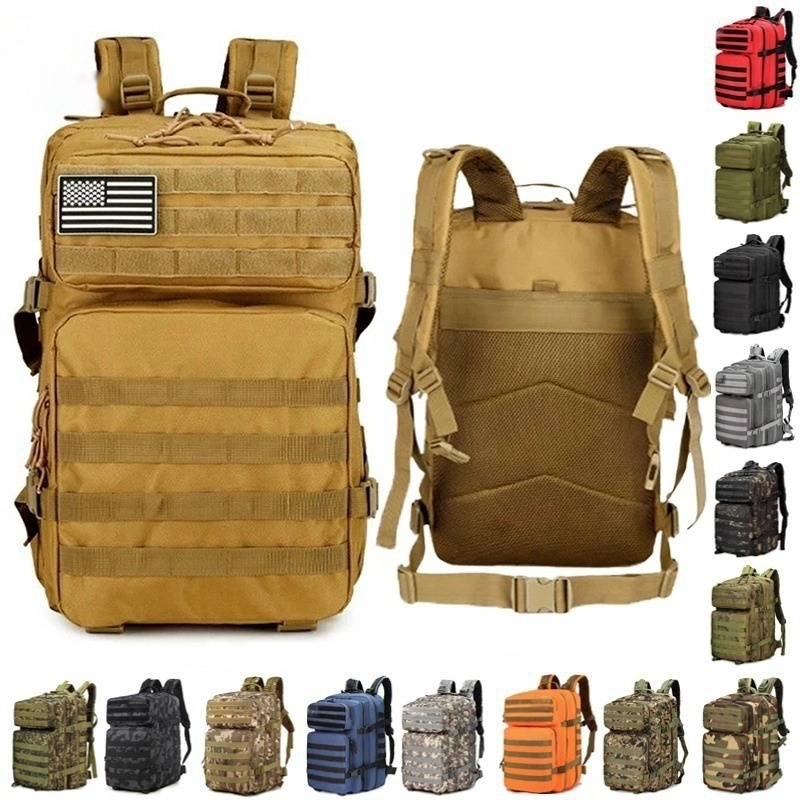 Outdoor 45L Tactical Backpack Hiking Mens And Womens Shoulder Bag 2