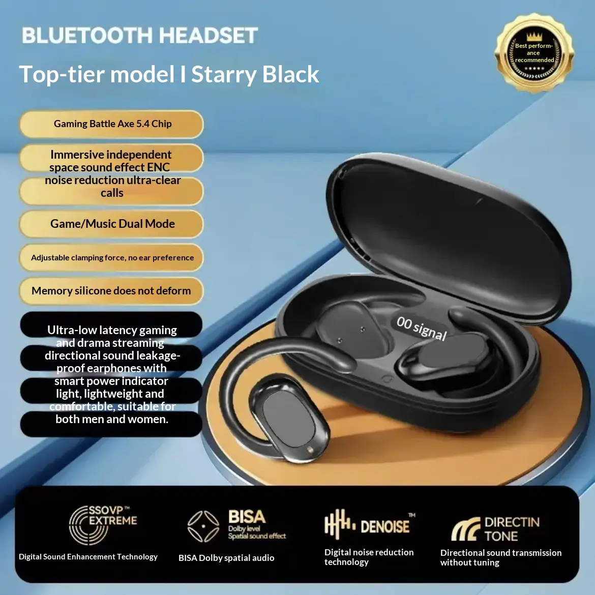 3D Surround HD Call Noise-canceling Long-lasting Bluetooth Headphones