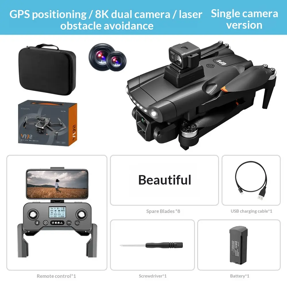 HD Aerial Photography Smart Obstacle-Avoidance Toy oreign Trade Quadcopter Remote-Controlled