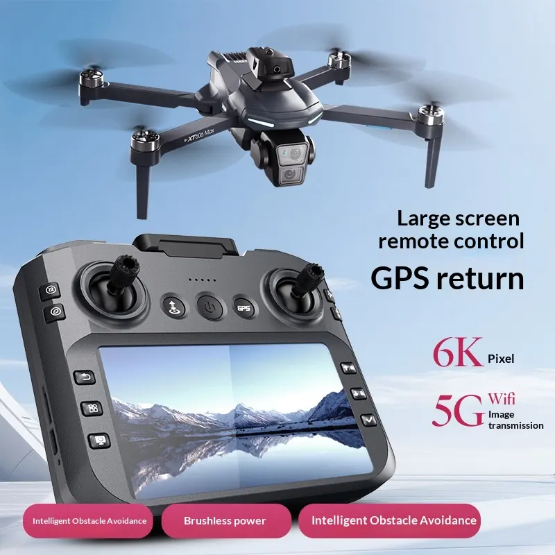 XT606 Remote-Controlled Drone with Screen GPS and HD Camera