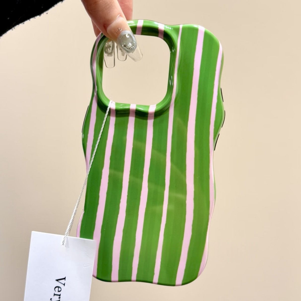 Simple Contrasting Color Striped Phone Case