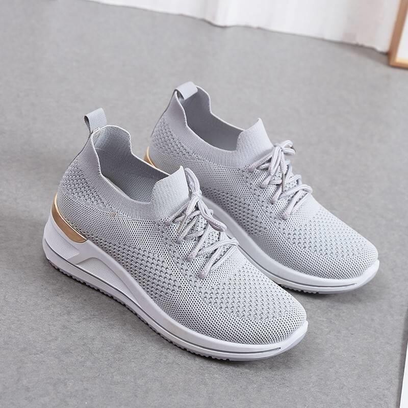 Autumn New Style Wedge Heel Outer Knit Women's Shoes Thick Sole Breathable... 4