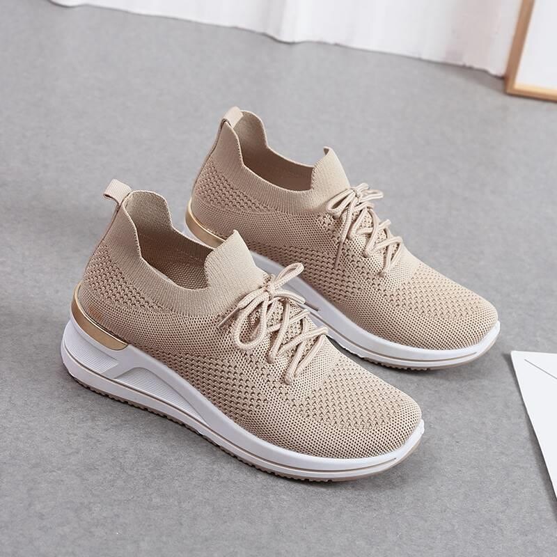 Autumn New Style Wedge Heel Outer Knit Women's Shoes Thick Sole Breathable... 3