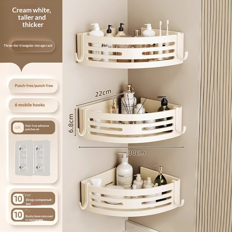 Wall-mounted Balconywall Bathroom Storage Rack 6