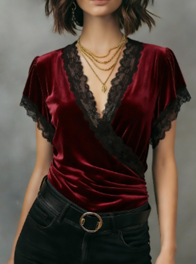 Polyester Women's Short Sleeved Shirt 4