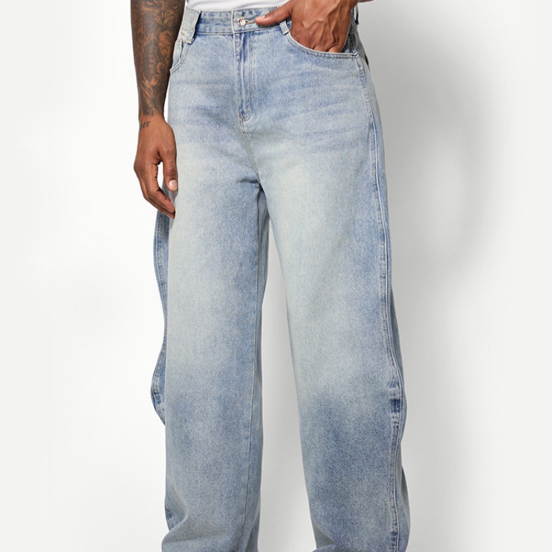 Men's Distressed Vintage Style Casual Denim Jeans