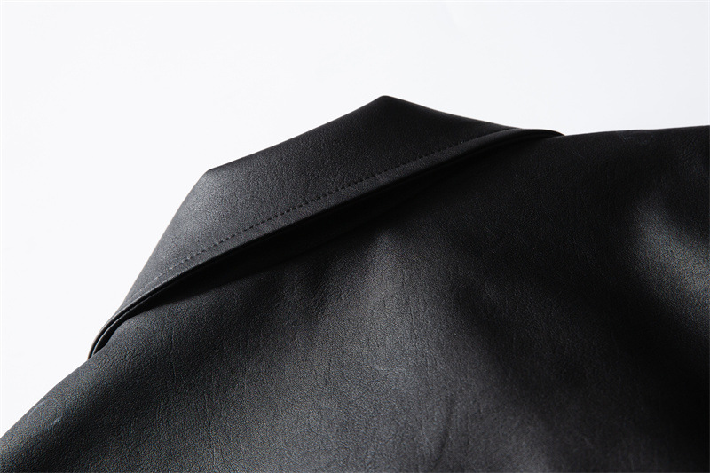 Casual Matte PU Leather Jacket Men's Coat 3