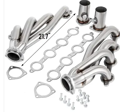 VEVOR Exhaust Header Set 1 Exhaust Turbo Headers, Stainless Steel Exhaust Manifold Headers, Shorty Engine Conversion LS Swap Exhaust Headers For Chevy LS1 LS2 L