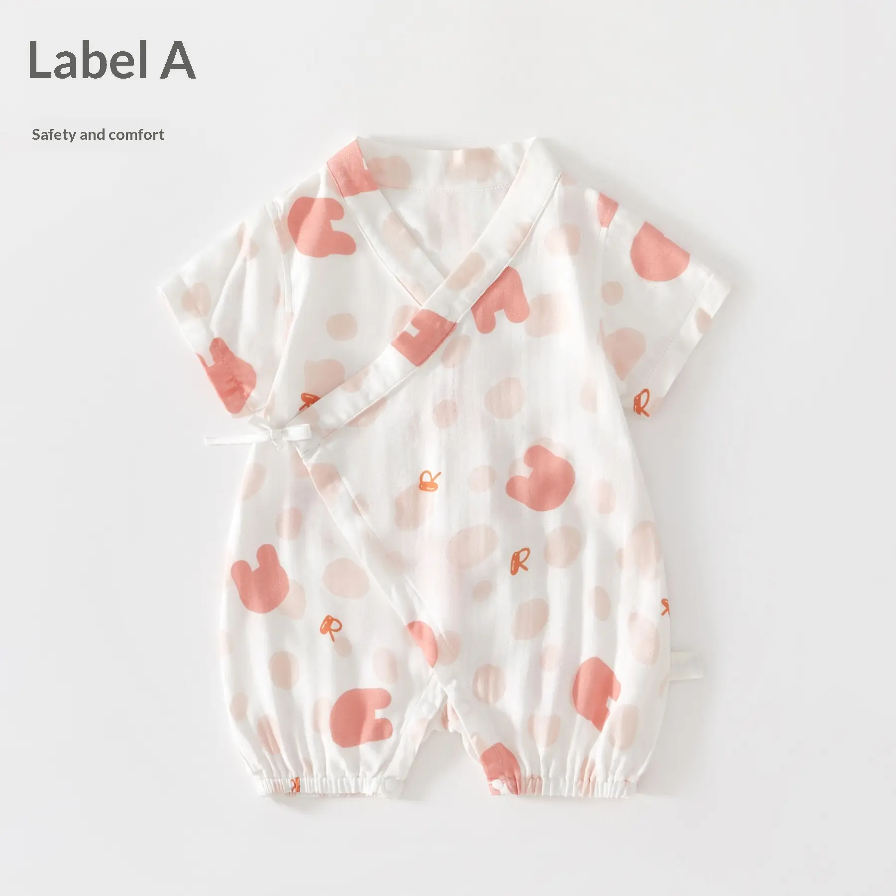 Summer Thin Air-Conditioning Clothes Baby Onesie Short Sleeves