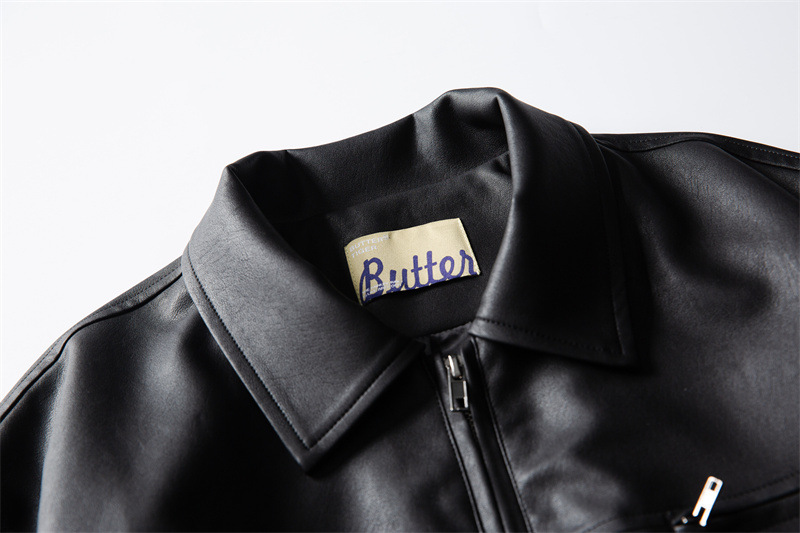 Casual Matte PU Leather Jacket Men's Coat 6