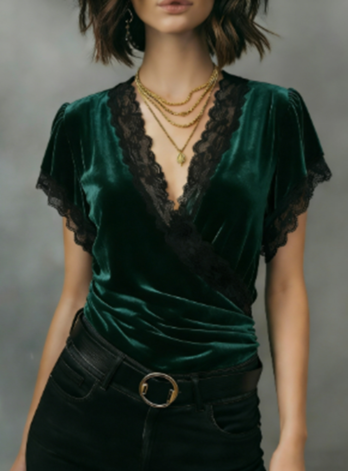 Polyester Women's Short Sleeved Shirt 5