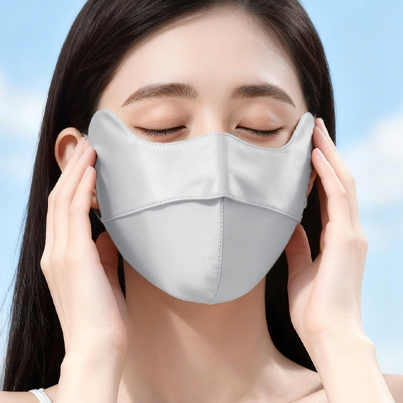 Womens Sun Protective Silk Mask UV Protection