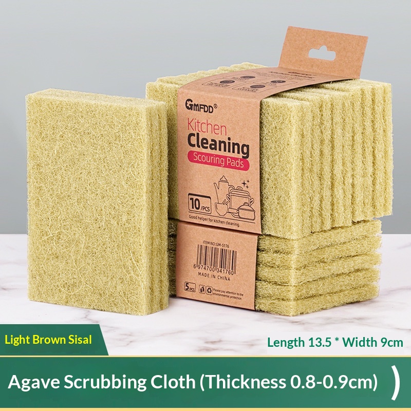 Sisal Scouring Pad Dishcloth Kitchen Cleaning Dishwashing Brush