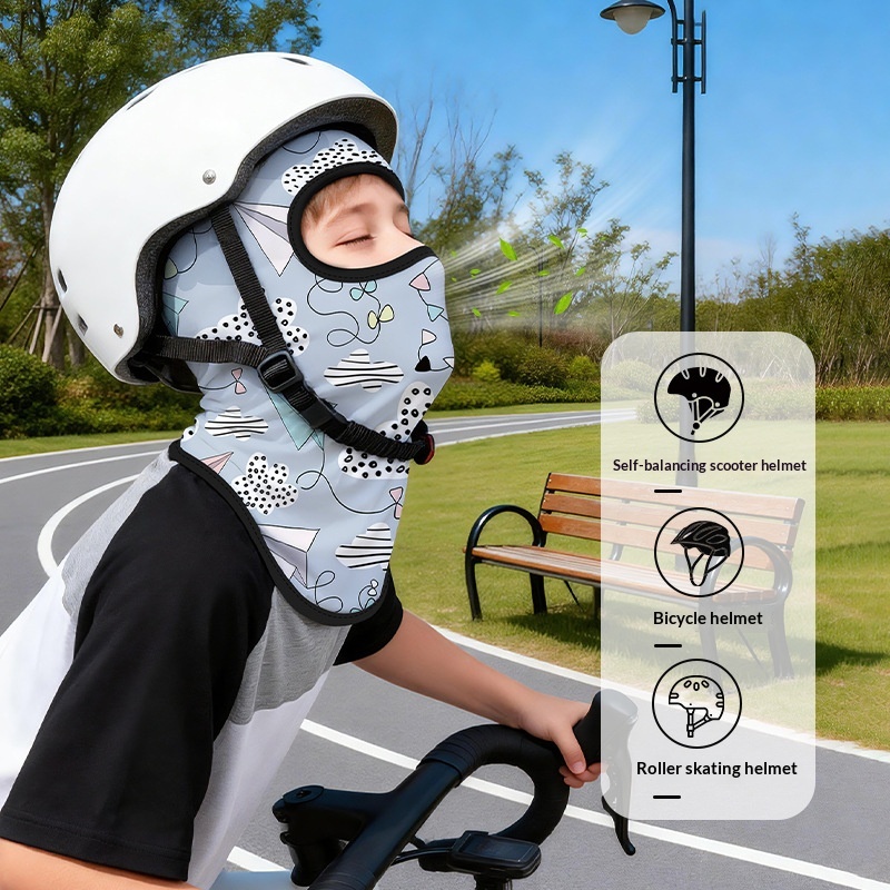 Children's Quick-Drying UV-Protective Rayon Full-Face Mask