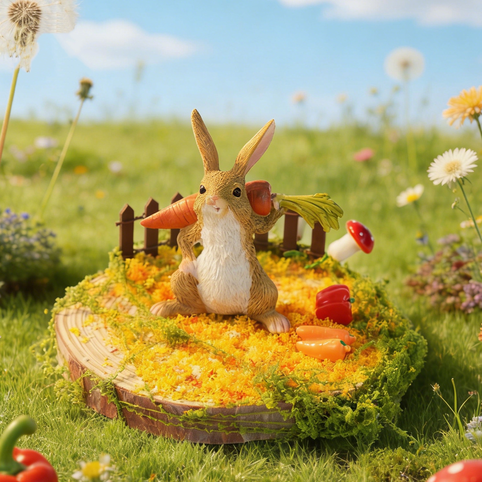 Creative Resin Rabbit Figurine Home Decor Gift