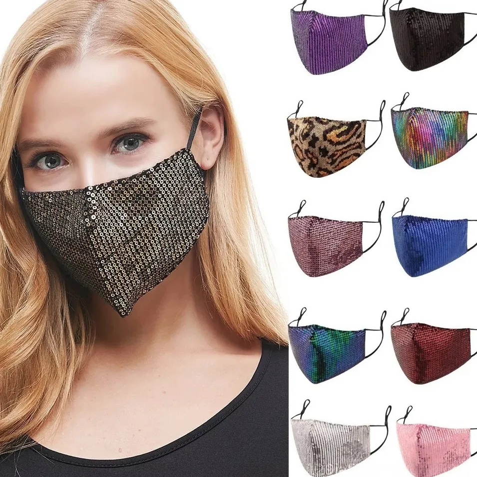Fashionable Dust- And Haze-Proof Sequined Adjustable Face
