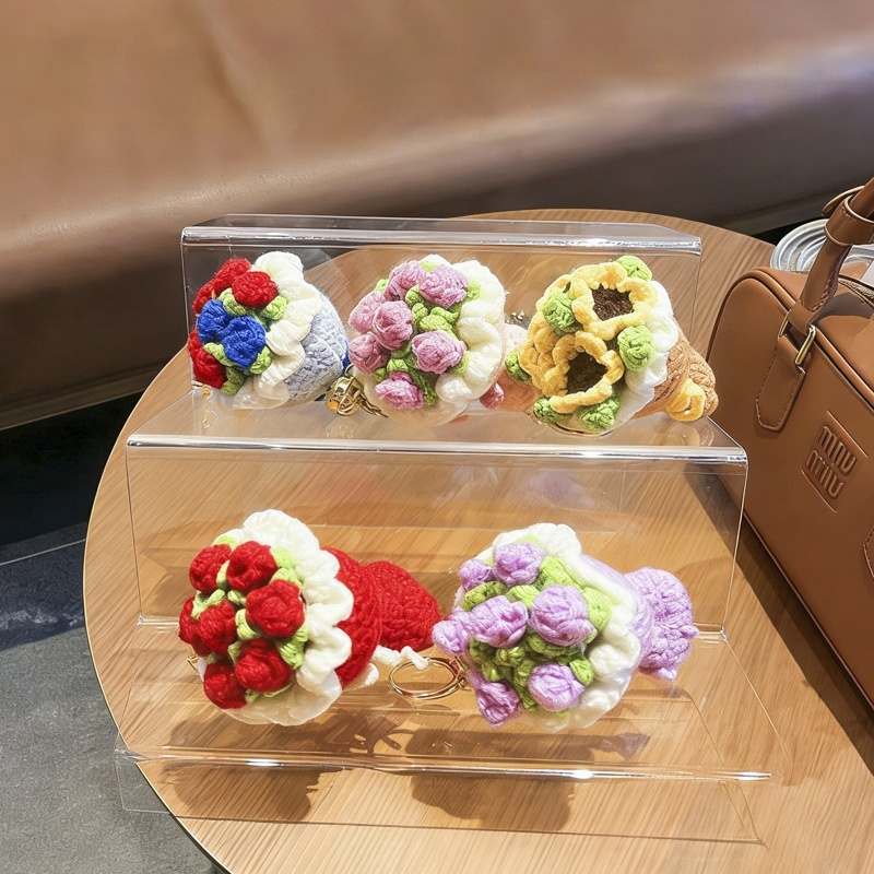 Mini Bouquet Plush Woven Hand-Tied Keychain