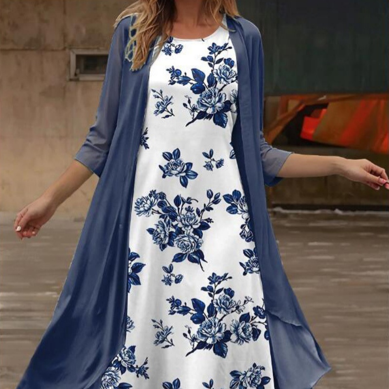 Fashion Chiffon Dress Two-piece Set For Women