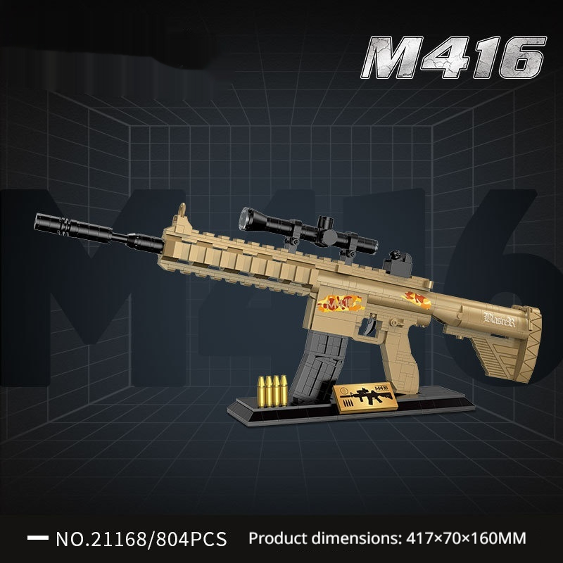 Maquette de fusil en briques — set sniper 98K, AK47, AWM 5