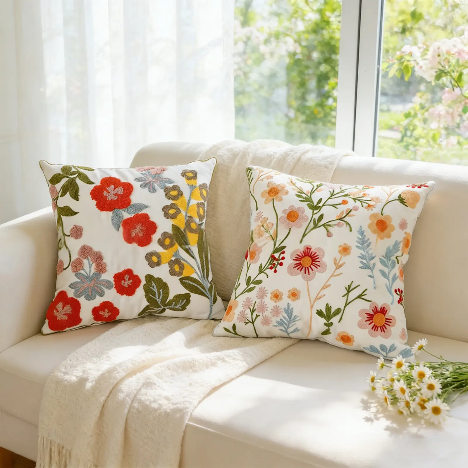 French Country Style Throw Pillow Living Room