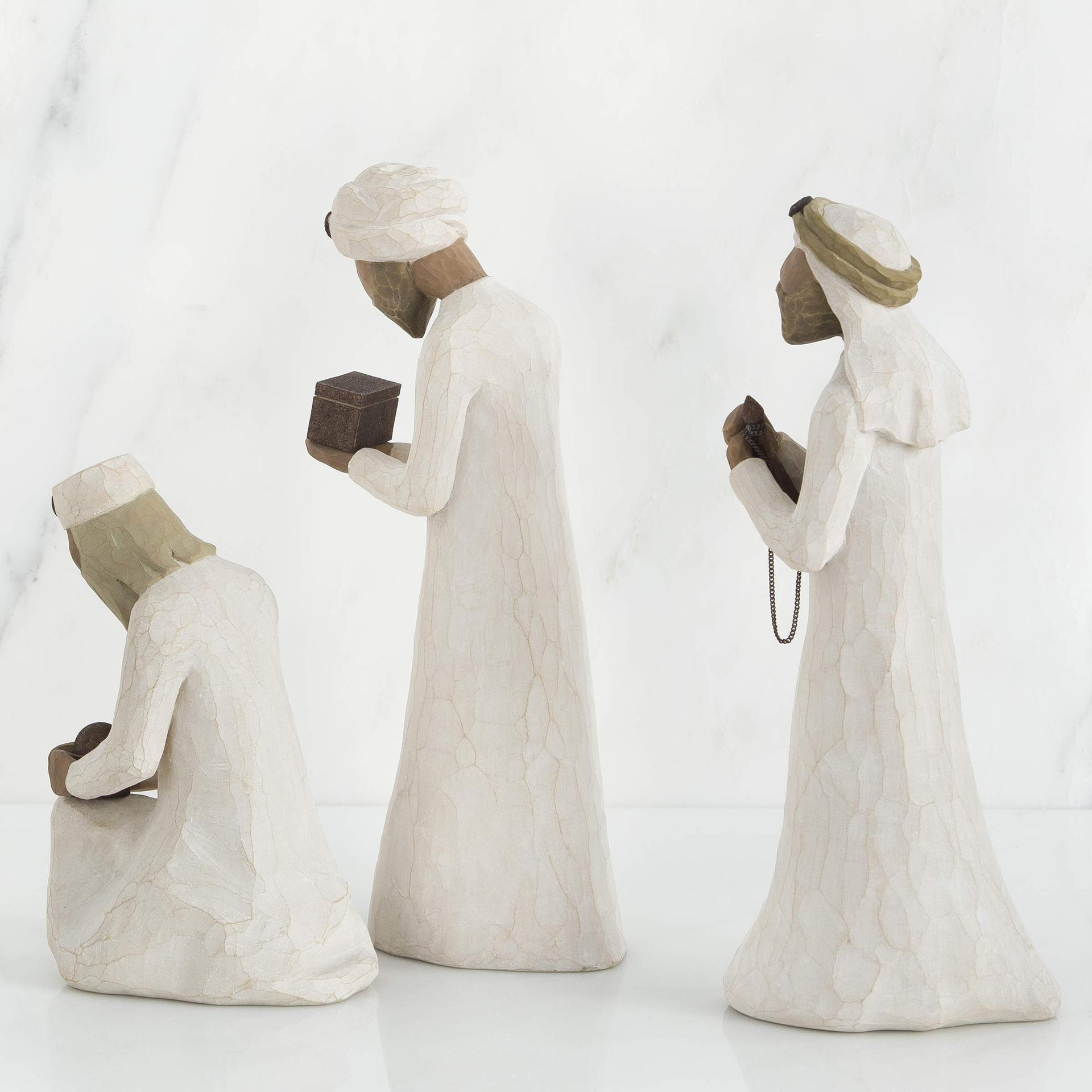 Minimalist Nativity Resin Ornament Set