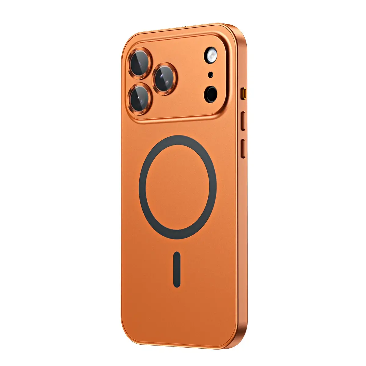 Snap-on Magnetic Phone Case With Metal Frame Drop-proof Protective Cover