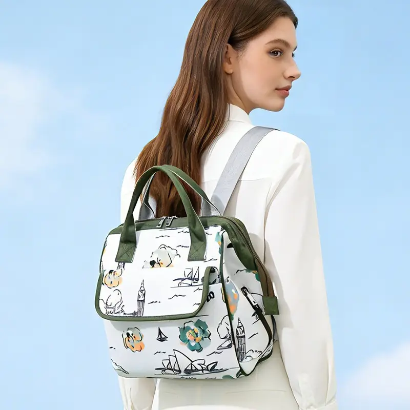 Multifunctional Portable Contrasting-Color Oxford Cloth Small Bag