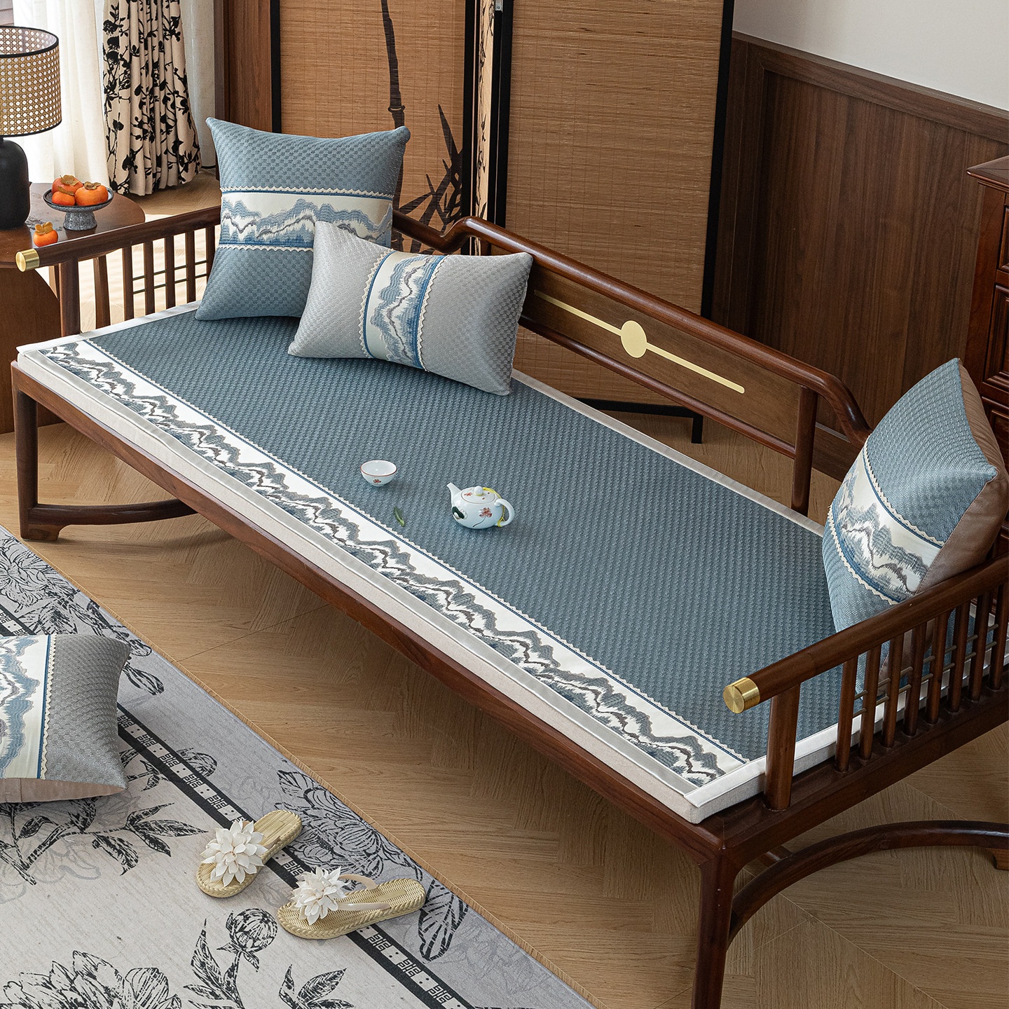 Chinese-style Classic Ice-silk Sofa Cushion