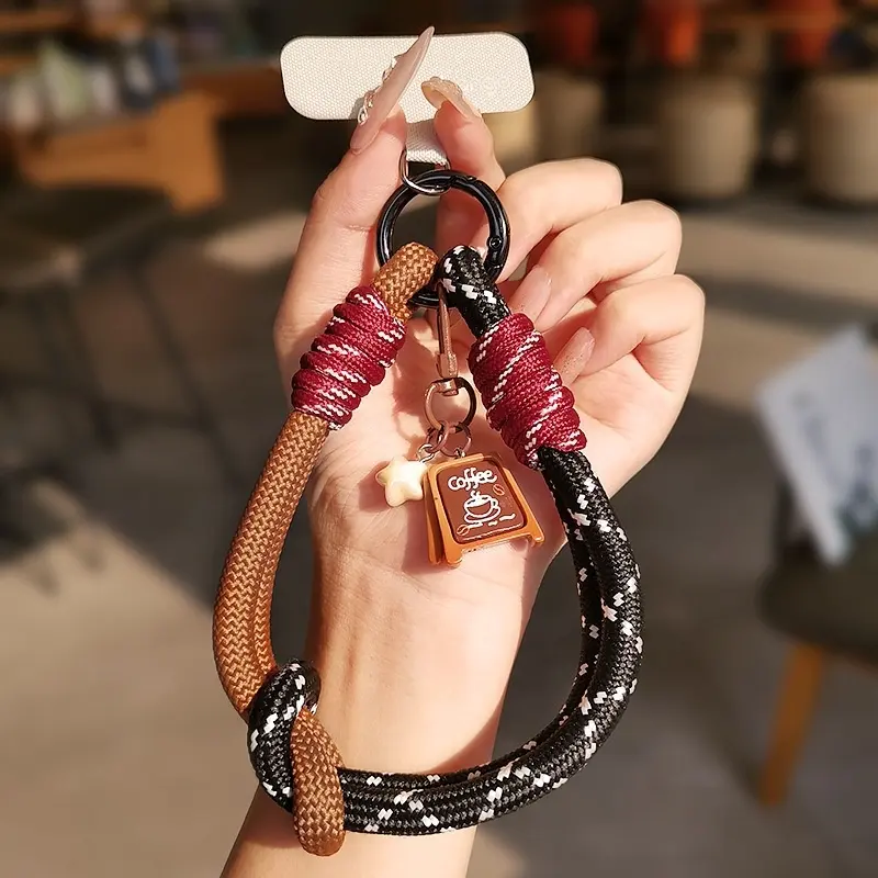 Outdoor Portable Travel Tag Woven Phone Lanyard