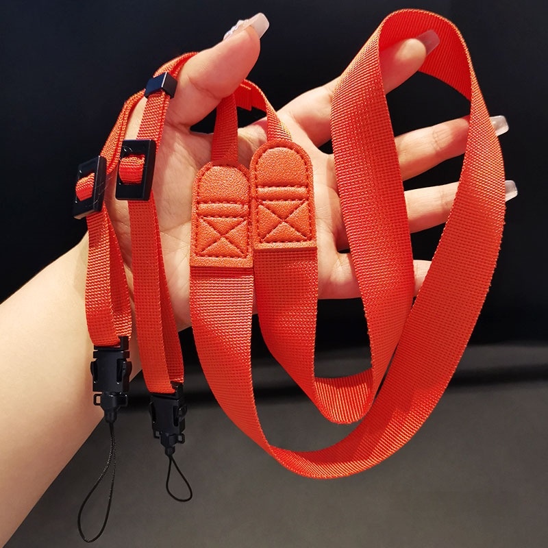 สายคล้องมือถือข้างตัว ด้ายเดียวสี ปรับความยาวได้